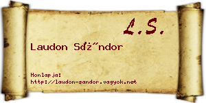 Laudon Sándor névjegykártya