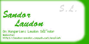 sandor laudon business card
